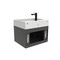 Castello Usa Amazon 24-inch Black Vanity Set with White Top and Black Handles CB-MC-24BLK-BL-2056-WH - alternate 6